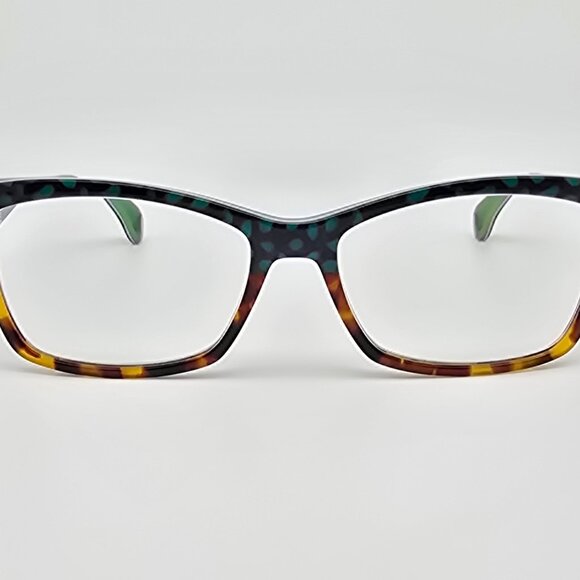 La Matta LM3144 Col. 3 Green Tortoise Eyeglasses Frame w/ Case Italy 53-16-135 - Picture 2 of 16